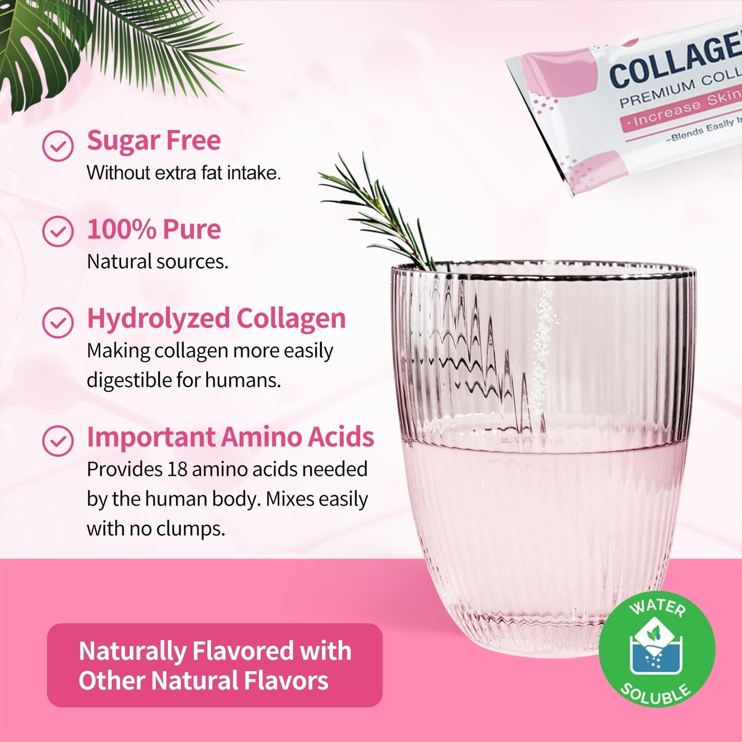 NATURE TARGET Multi Collagen Peptides Powder – Types I–X, Enhanced Absorption, Prebiotics, Sugar-Free, Non-GMO