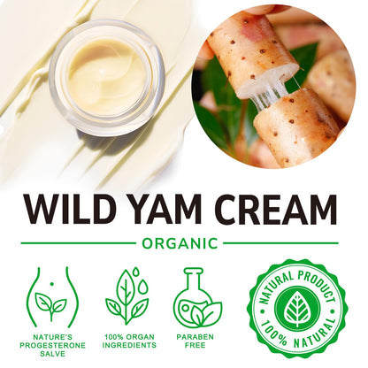 NATURE ZIRAN Wild Yam Cream - Estrogen-Free Skin Cream for Menopause & Period Changes, 2.1 fl oz