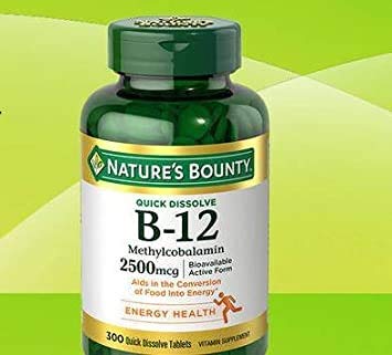 Nature's Bounty B-12 2500mcg - 300 Tabs | Sublingual Vitamin B12