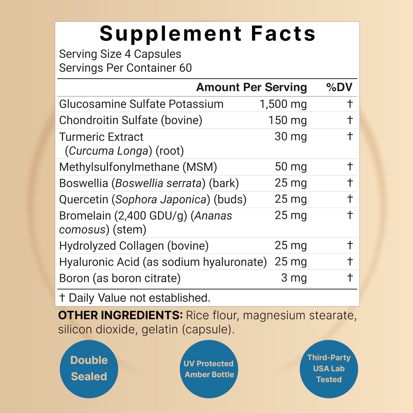 NatureBell Advanced Glucosamine Chondroitin MSM Supplement – 240 Capsules | 10-in-1 Joint Support Complex, Non-GMO