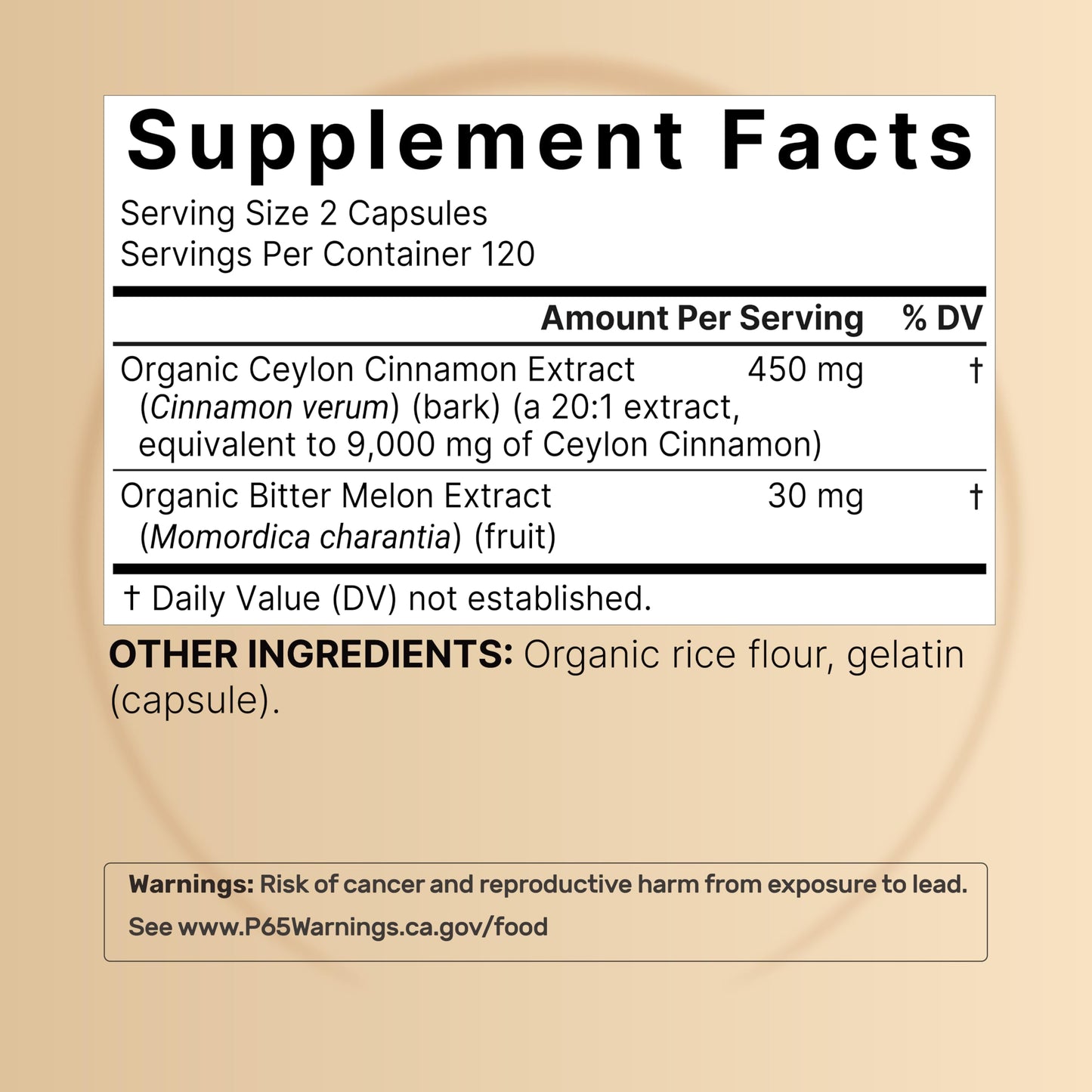 NatureBell 2 Pack Ceylon Cinnamon 9000mg Per Serving + Organic Bitter Melon – 480 Capsules | Non-GMO, Gluten Free