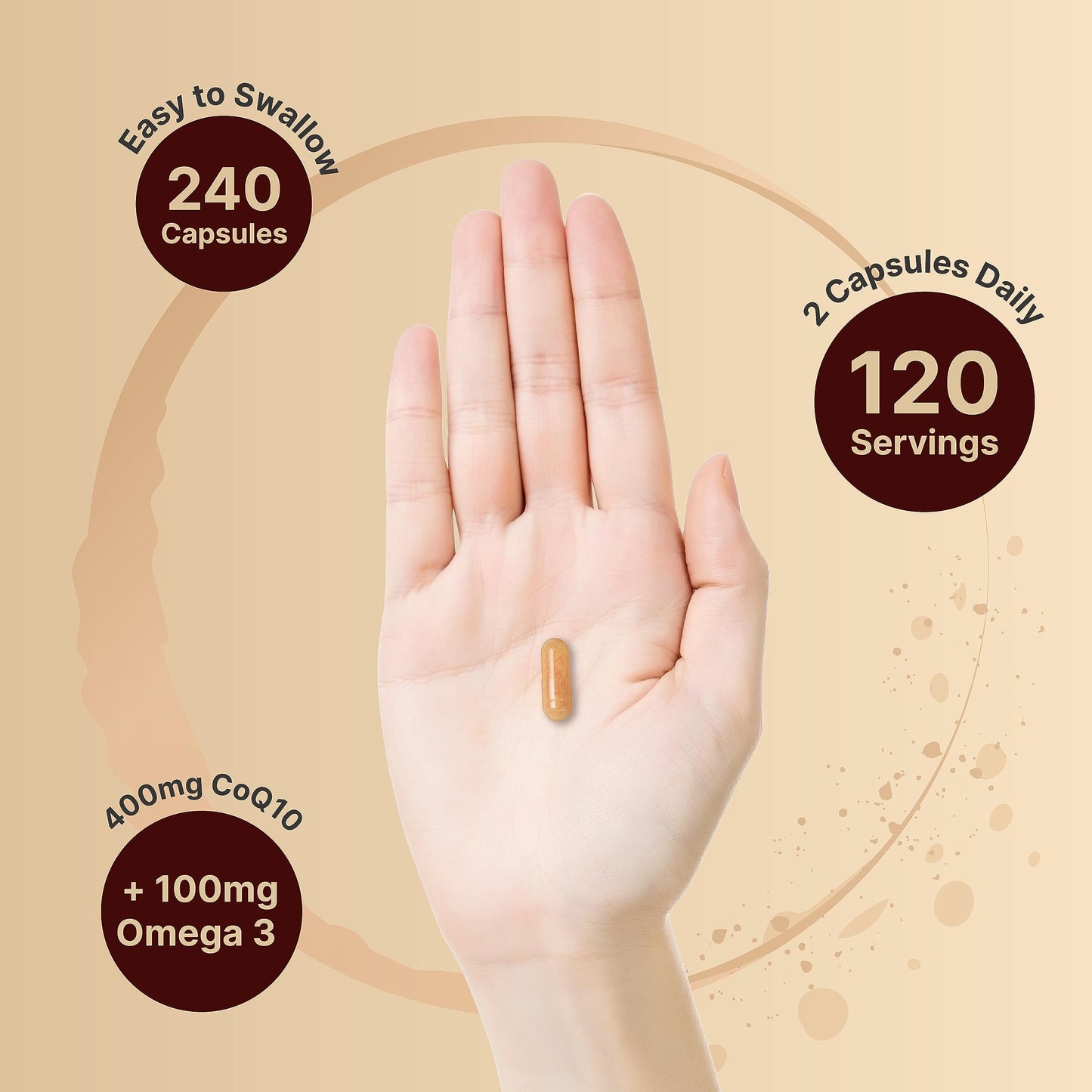NatureBell CoQ10 400mg with Omega-3 – 240 Capsules | Extra Strength, High Absorption CoQ10 for Heart Health & Energy