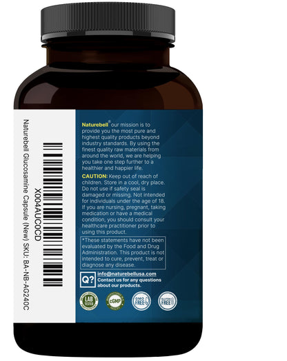 NatureBell Advanced Glucosamine Chondroitin MSM Supplement – 240 Capsules | 10-in-1 Joint Support Complex, Non-GMO
