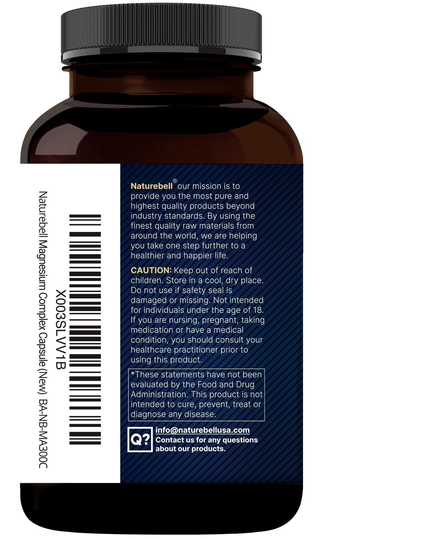 NatureBell Magnesium Complex 500mg – 10 Active Forms, 300 Caps
