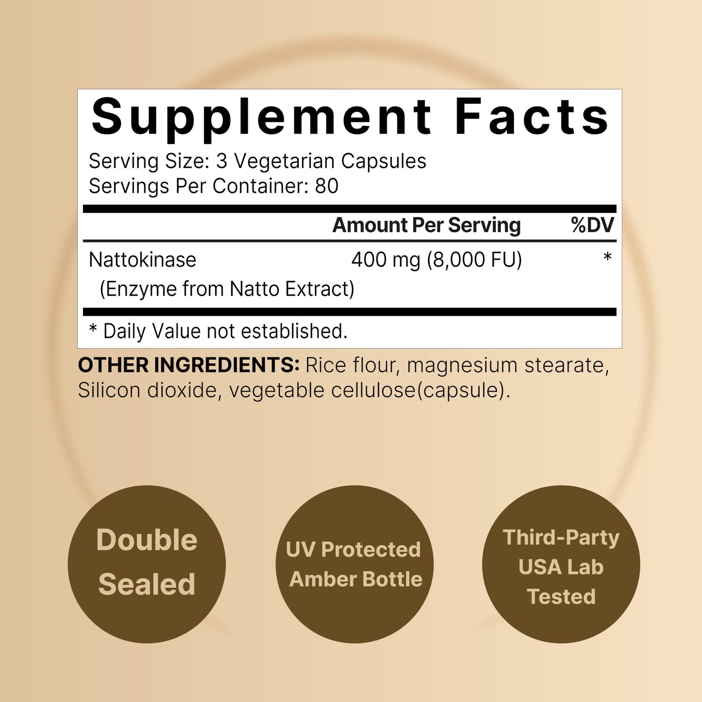 NatureBell Nattokinase 8,000 FU – 240 Veggie Capsules | Non-GMO, Heart Health