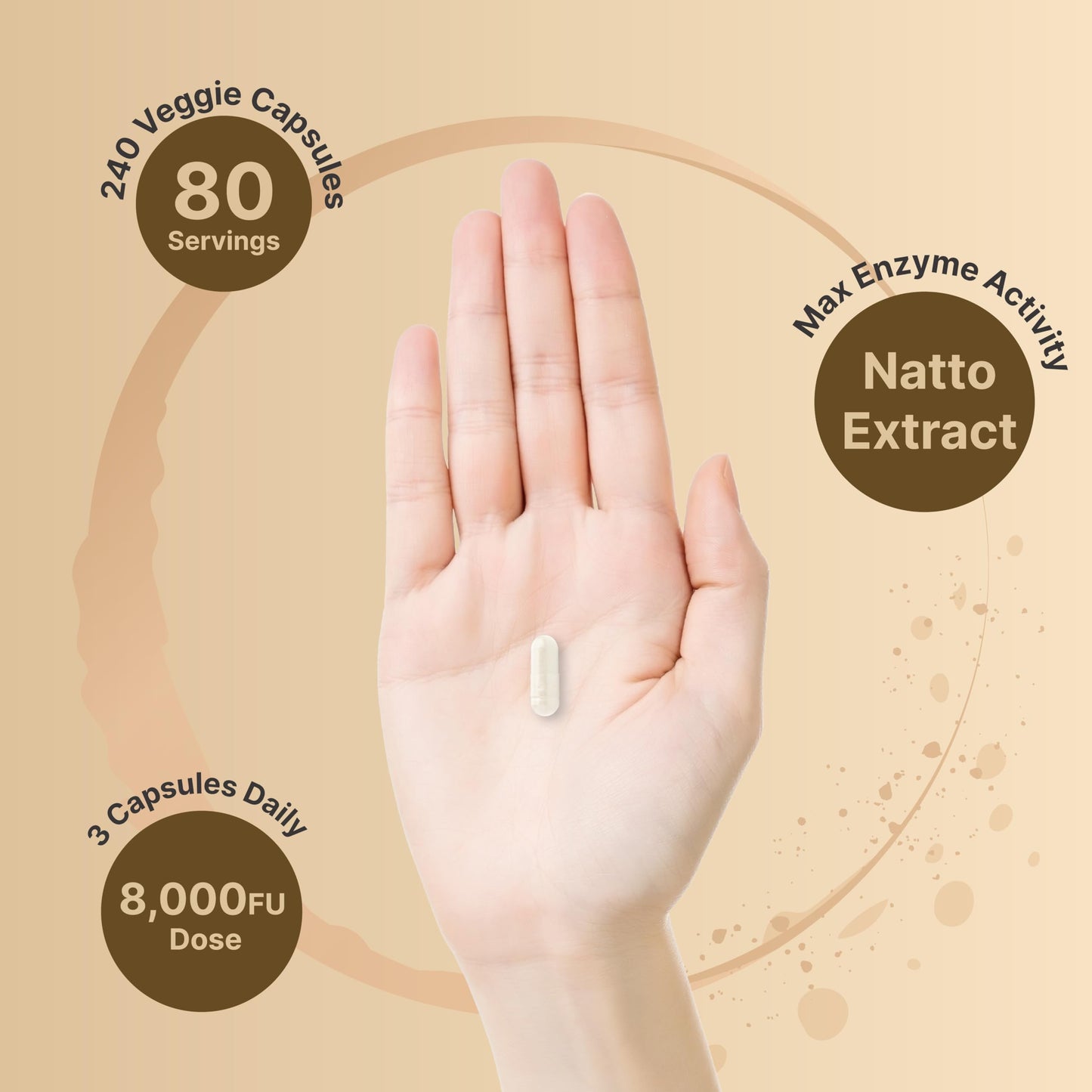 NatureBell Nattokinase 8,000 FU – 240 Veggie Capsules | Non-GMO, Heart Health
