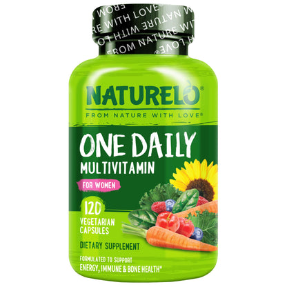 NATURELO One Daily Multivitamin for Women – 120 Ct, Non-GMO, Gluten Free