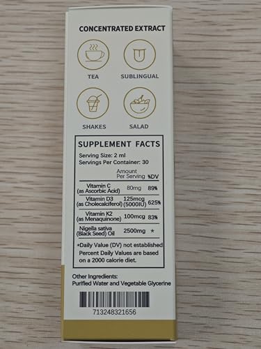 NaturePlanet Organic Soursop Bitters and Black Seed Oil Drops Bundles with Vitamins D3, K2, B6, C | Vegan, Non-GMO, Gluten-Free