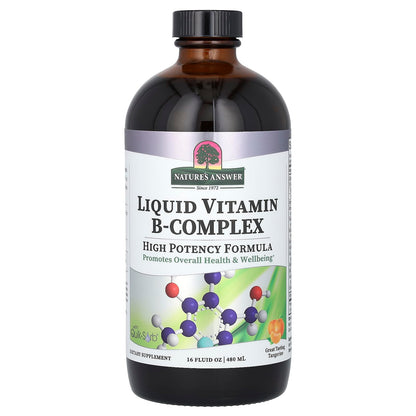 Nature's Answer Liquid Vitamin B-Complex – Energy & Nerve Support, Tangerine, 16oz