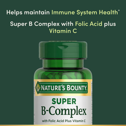 Nature's Bounty Super B-Complex with Vitamin C & Folic Acid – 150 Tablets
