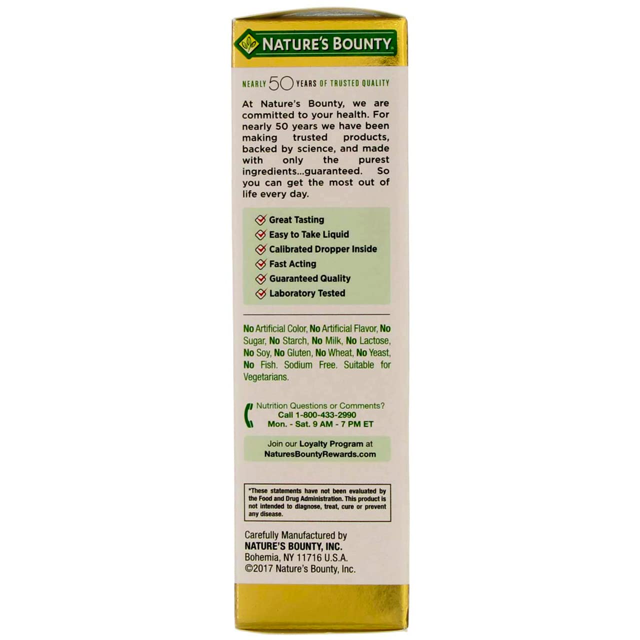 Nature's Bounty B-12 5000 mcg Sublingual Liquid – Energy Support, 2 oz (Pack of 2)