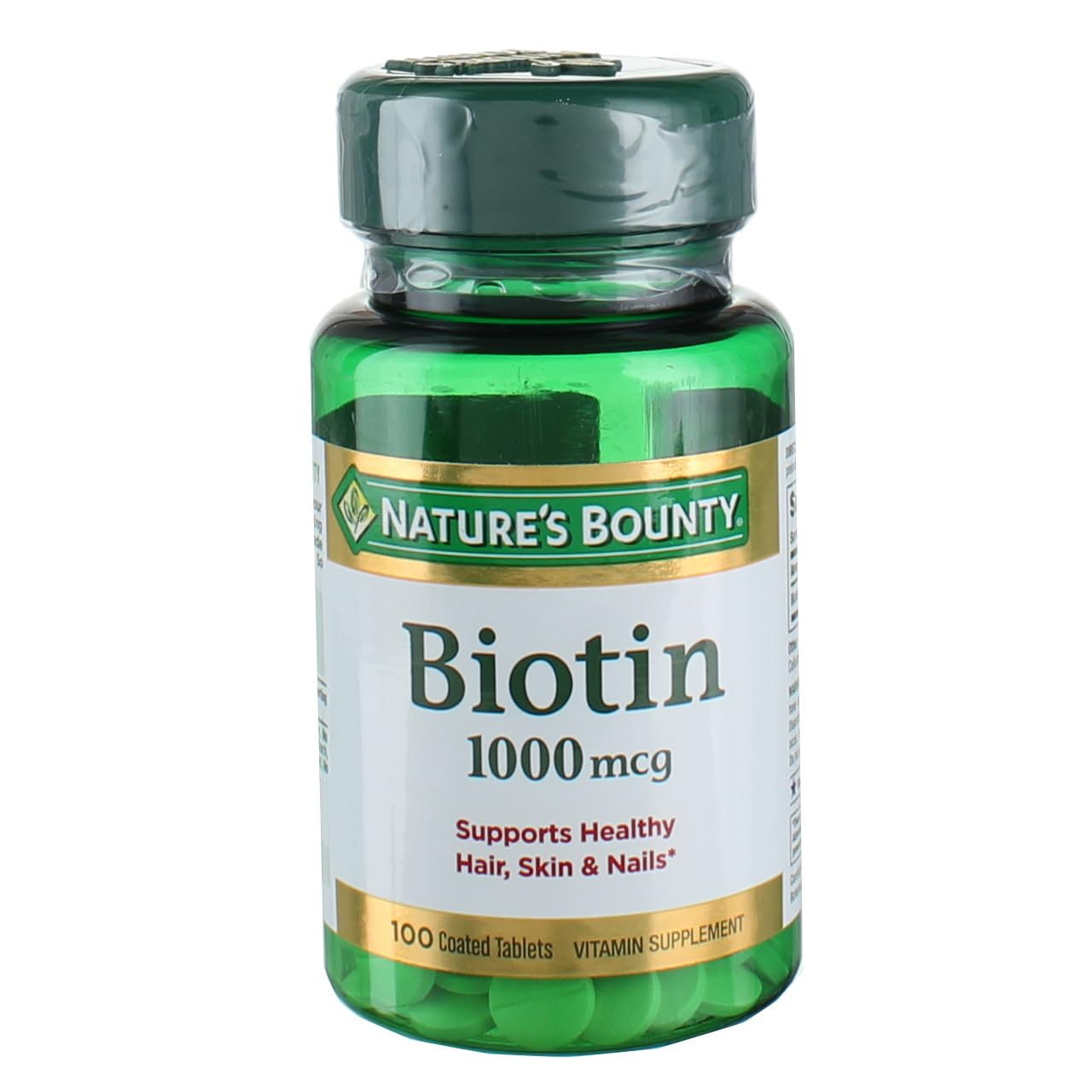 Nature's Bounty Biotin 1000 mcg Tablets - 200 ea Pack (2 Bottles)