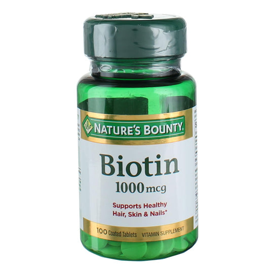 Nature's Bounty Biotin 1000 mcg Tablets - 200 ea Pack (2 Bottles)