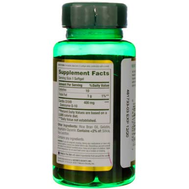 Nature's Bounty Cardio Q10 400 mg Softgels – Pack of 2 (39 ea each)