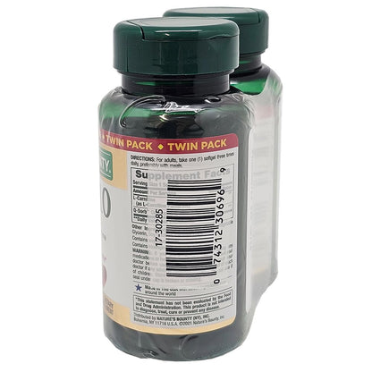 Nature's Bounty CoQ10 100mg Twin Pack – 60 Count, 2 Pack | Health & Household