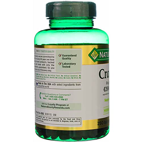 Nature's Bounty Cranberry with Vitamin C 4200 mg – 250 Softgels (Pack of 3)