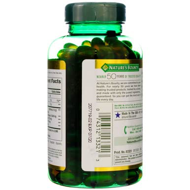Nature's Bounty Flaxseed Oil 1200 mg, Rapid Release Softgels — Heart Health & Wellness (125 Count, Pack of 2)