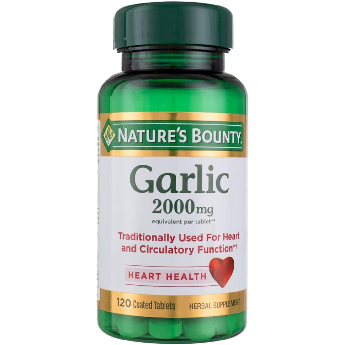 Nature's Bounty Garlic 2000mg Tablets - 120 ea (Pack of 3)