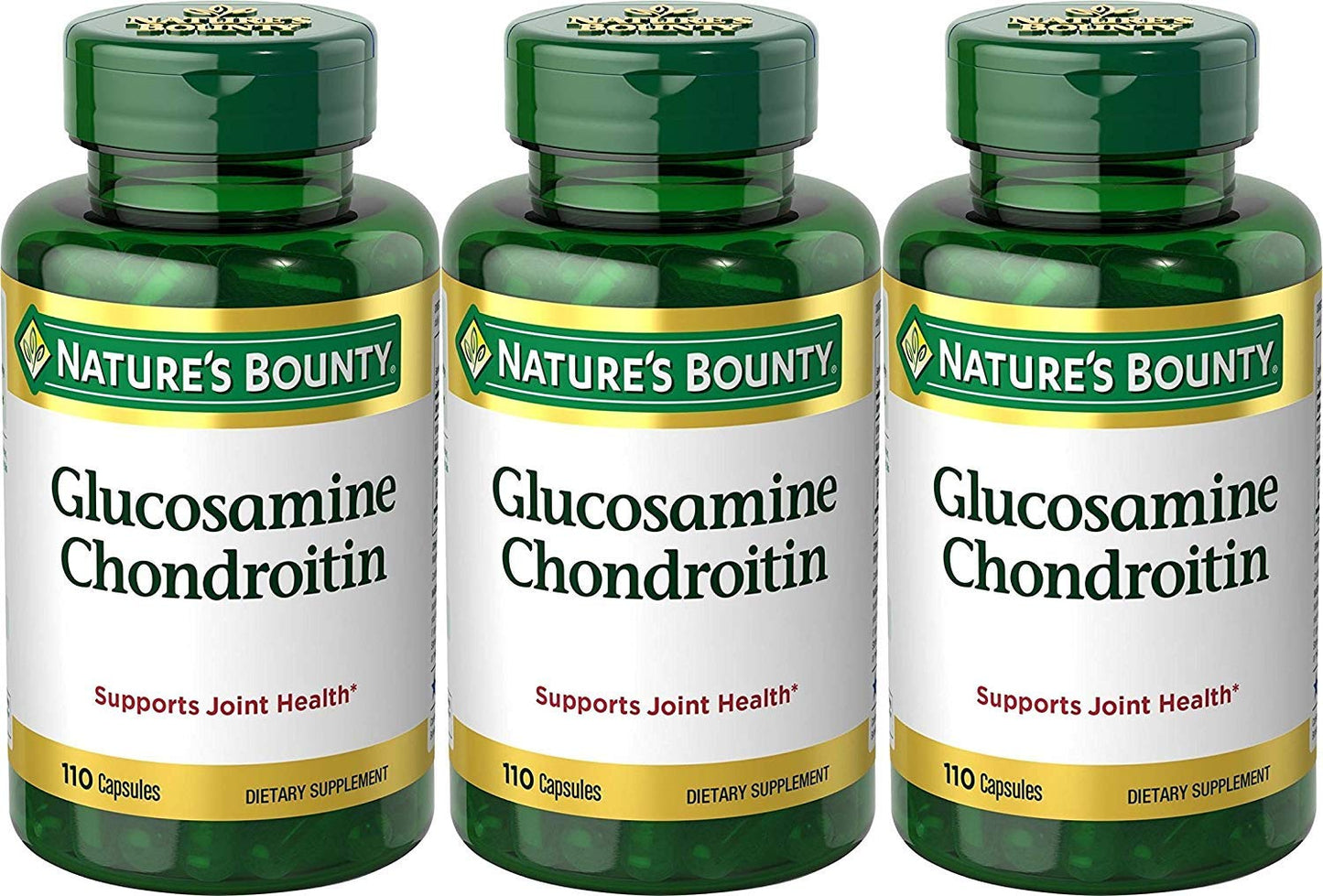 Nature's Bounty Glucosamine Chondroitin Complex, 110 Count (Pack of 3) - Joint Support
