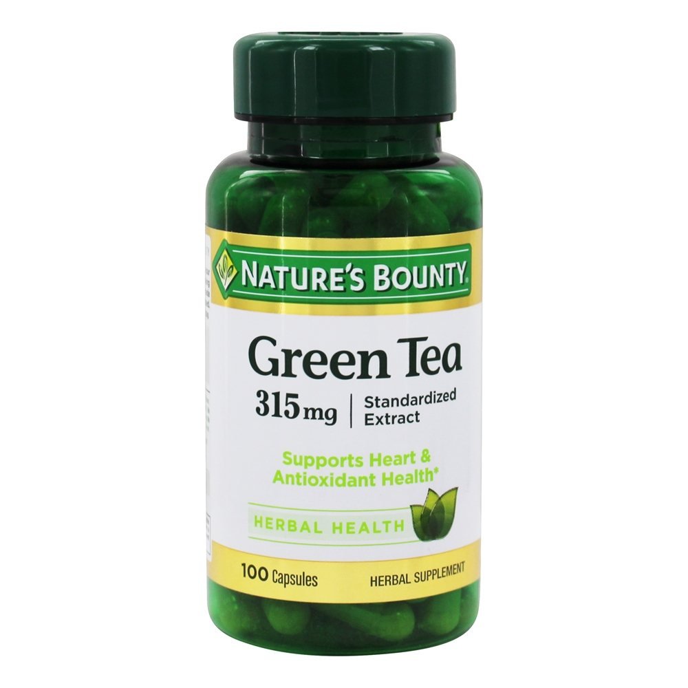 Nature's Bounty Green Tea Extract 315mg, 100 Capsules (Pack of 2) | Antioxidant Support