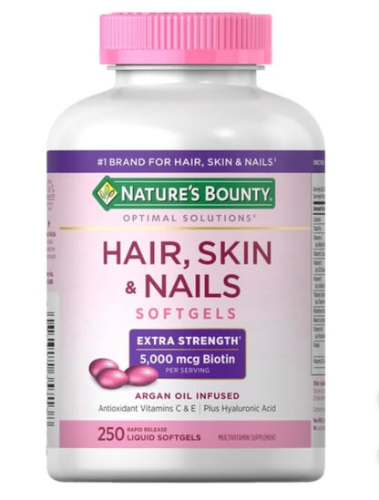 Nature's Bounty Hair, Skin & Nails 250 Softgels – 2 Pack