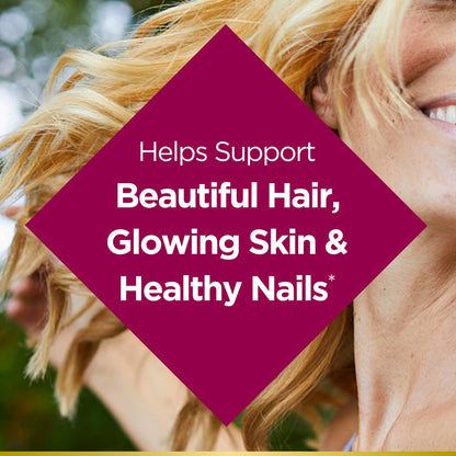 Nature's Bounty Hair, Skin & Nails Formula – 3,000 mcg Biotin, 60 Caplets