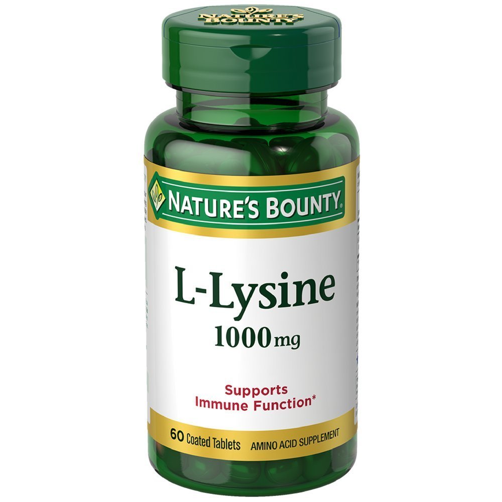 Nature's Bounty L-Lysine 1000 mg Tablets – Pack of 6 (60 ea)