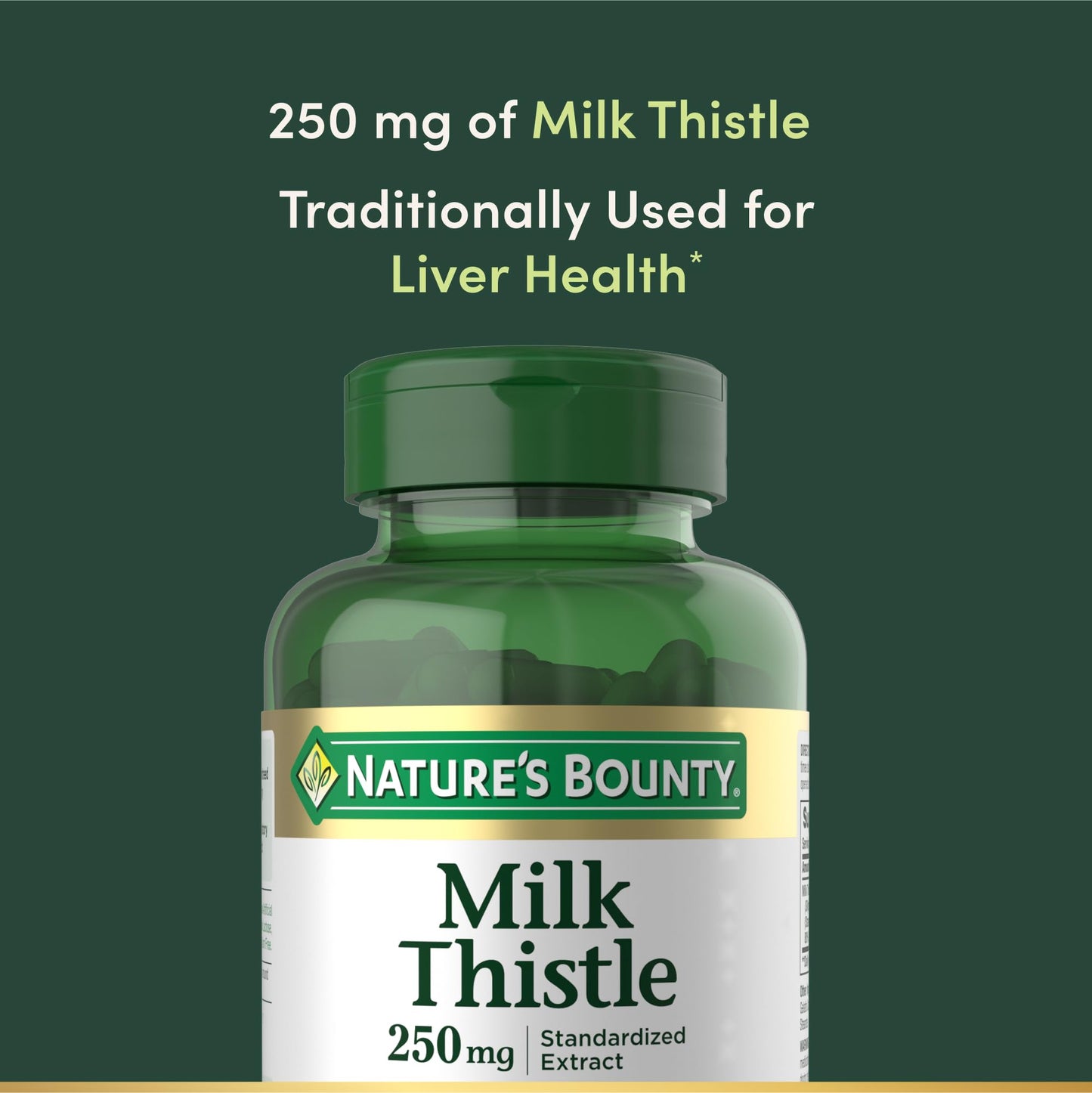 Nature's Bounty Milk Thistle Capsules 250 mg – Liver Health, 200 Count
