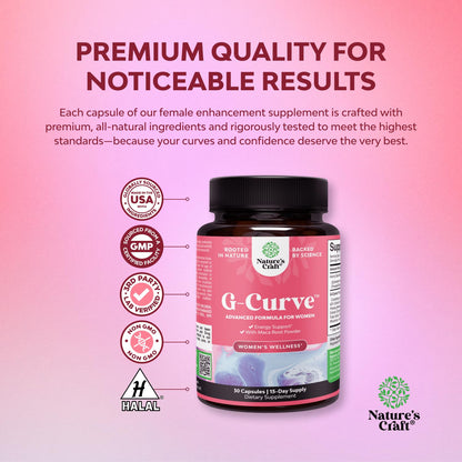 Natures Craft G Curve Horny Goat Weed for Women - Invigorating Feminine Blend