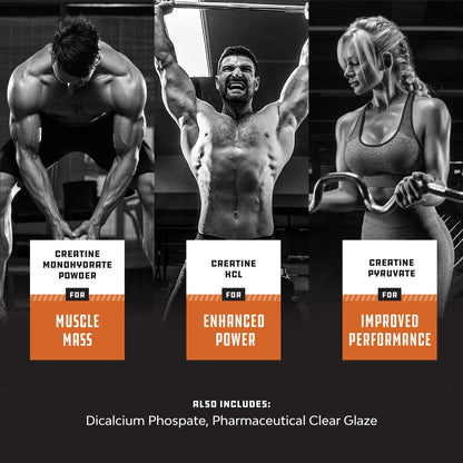 Natures Craft Tri-Phase Creatine Tablets – High Strength for Women & Men
