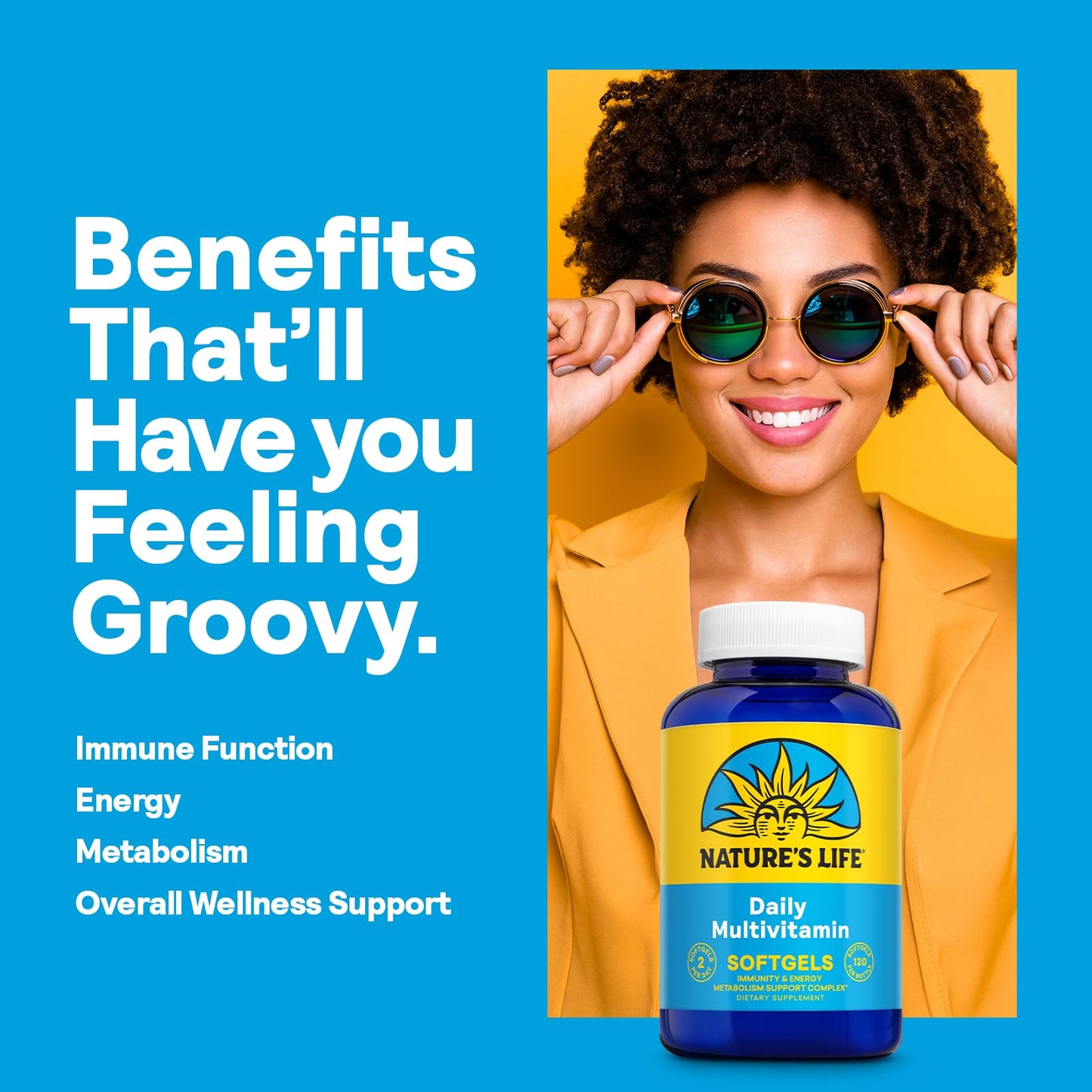 Nature's Life Daily Multivitamin for Men and Women - Iron Included | 60 Servings, 120 Softgels