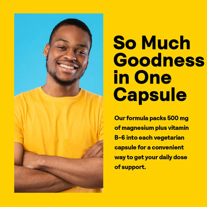 Nature's Life Magnesium 500 mg – 3-in-1 Citrate/Malate/Oxide + B-6 | 275 VegCaps