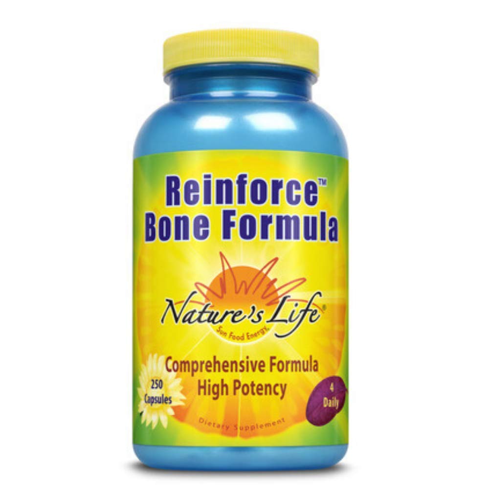Nature's Life Reinforce Bone Formula | 250 ct - Calcium Bone Health Supplement