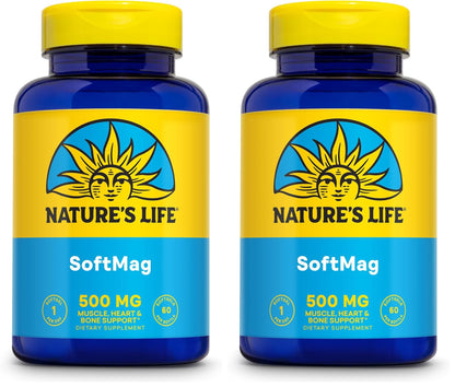 Nature's Life SoftMag 500 mg – Magnesium Complex (2-Pack) | Bone, Muscle & Heart Health