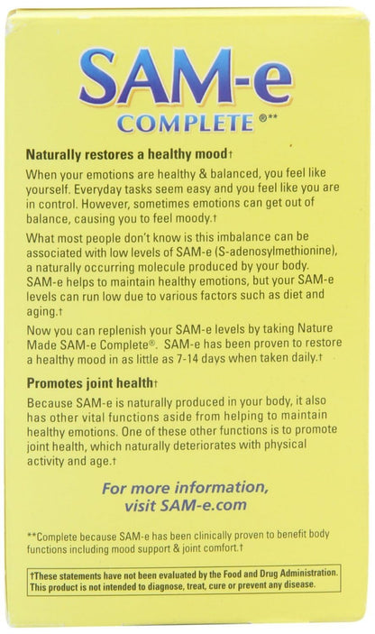 Nature's Made Sam-e Complete 400 mg 2-Pack – Mood & Joint Support
