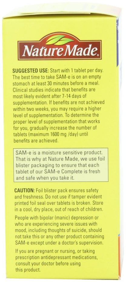 Nature's Made Sam-e Complete 400 mg 2-Pack – Mood & Joint Support
