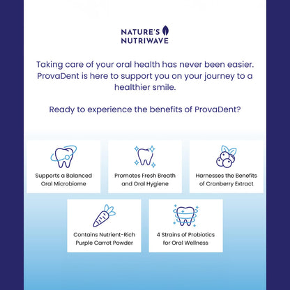 Nature’s NutriWave ProvaDent – Original Probiotic Teeth & Gums Support | 60 Tablets | Made in USA