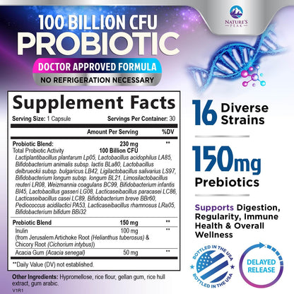 Nature's Peak Probiotics: 100B CFU, 16 Strains, 30 Capsules