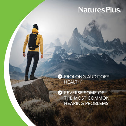 Natures Plus AgeLoss Hearing Support - 90 Capsules - Vegetarian & Gluten Free | 30 Servings