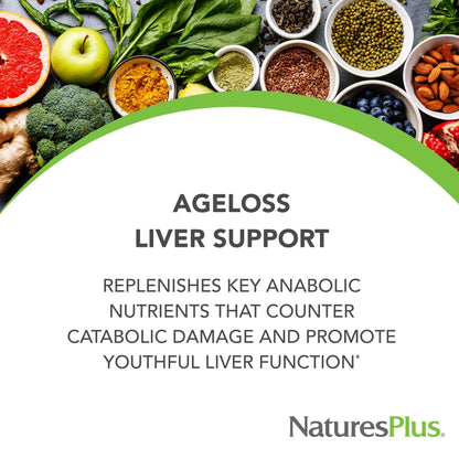 Natures Plus AgeLoss Liver Support - 90 Capsules | Artichoke, Milk Thistle & Choline