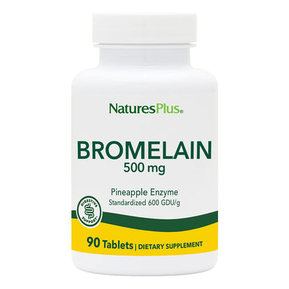 Natures Plus Bromelain 500 mg - 90 Vegetarian Tablets - Gluten-Free