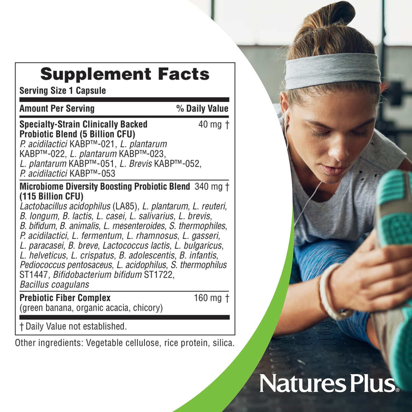 Nature's Plus GI Natural Probiotic Mega – 120B CFU, 35 Strains, Gluten Free, 30 Servings