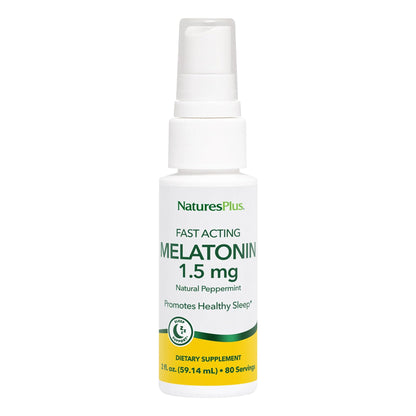 Natures Plus Melatonin Lipoceutical Spray - 1.5 mg, 2 fl oz, Peppermint Flavor