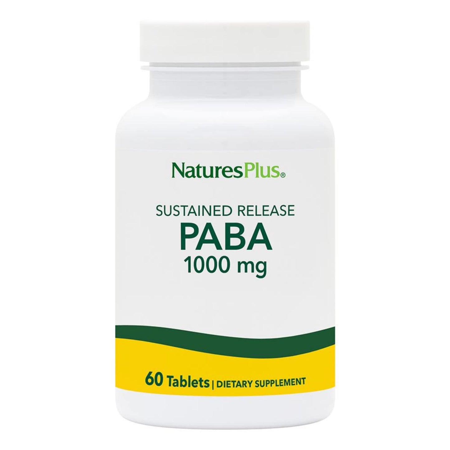 Nature's Plus PABA Sustained Release 1000 mg – 60 Veg Tablets