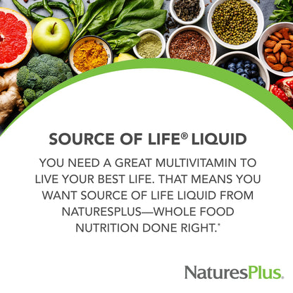 NaturesPlus Source of Life Liquid Tropical Fruit – Pack of 2, 60 Servings, Gluten Free & Vegetarian