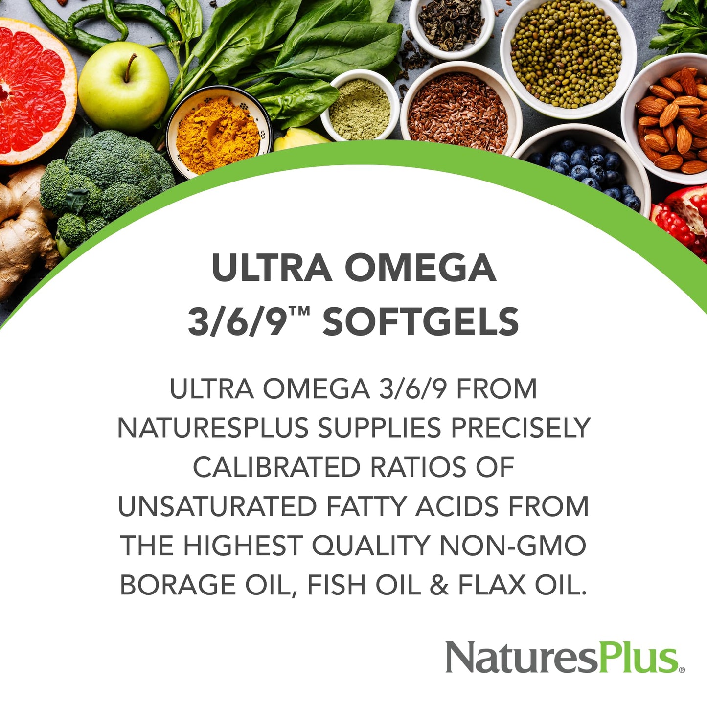 Natures Plus Ultra Omega 3-6-9 1200 mg — 120 Softgels (Gluten-Free)