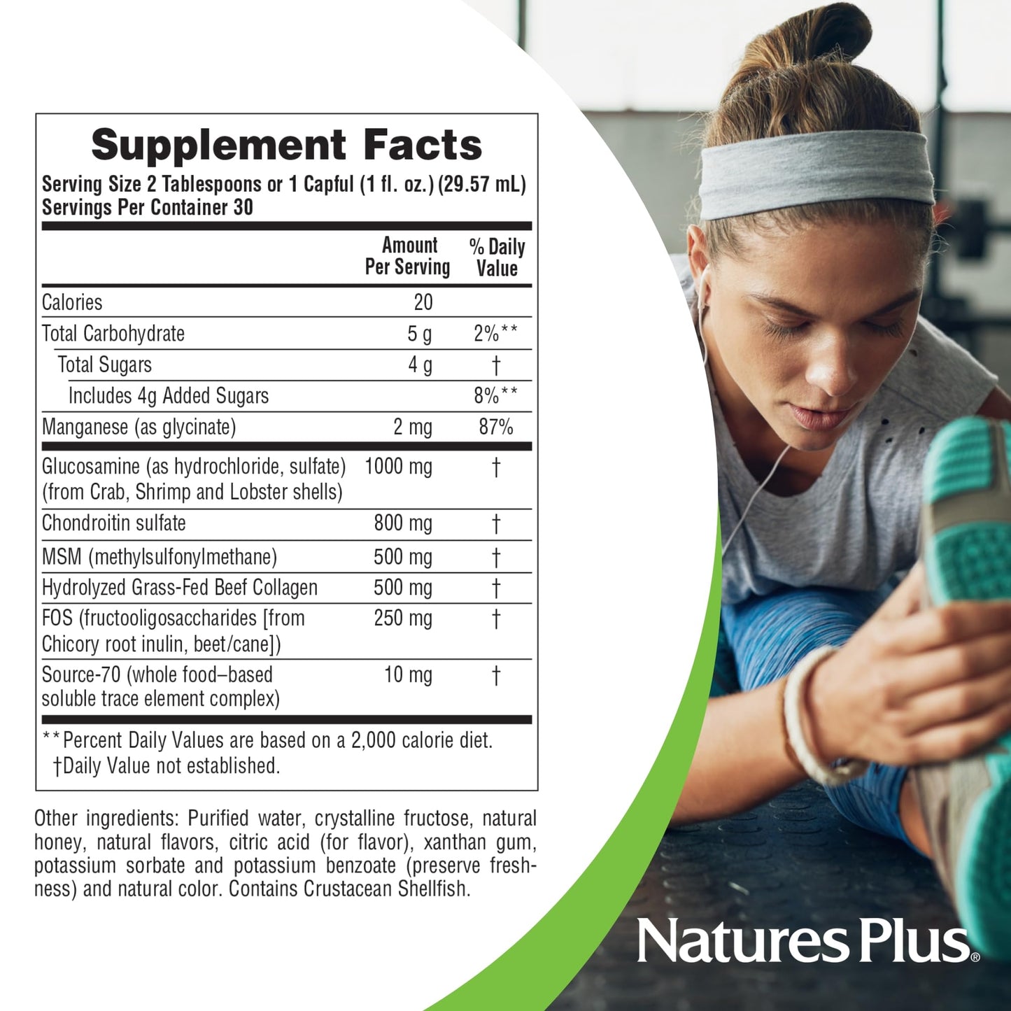 Natures Plus Ultra Rx-Joint Liquid Honey Lemon 30 fl oz | Joint Support | Gluten Free