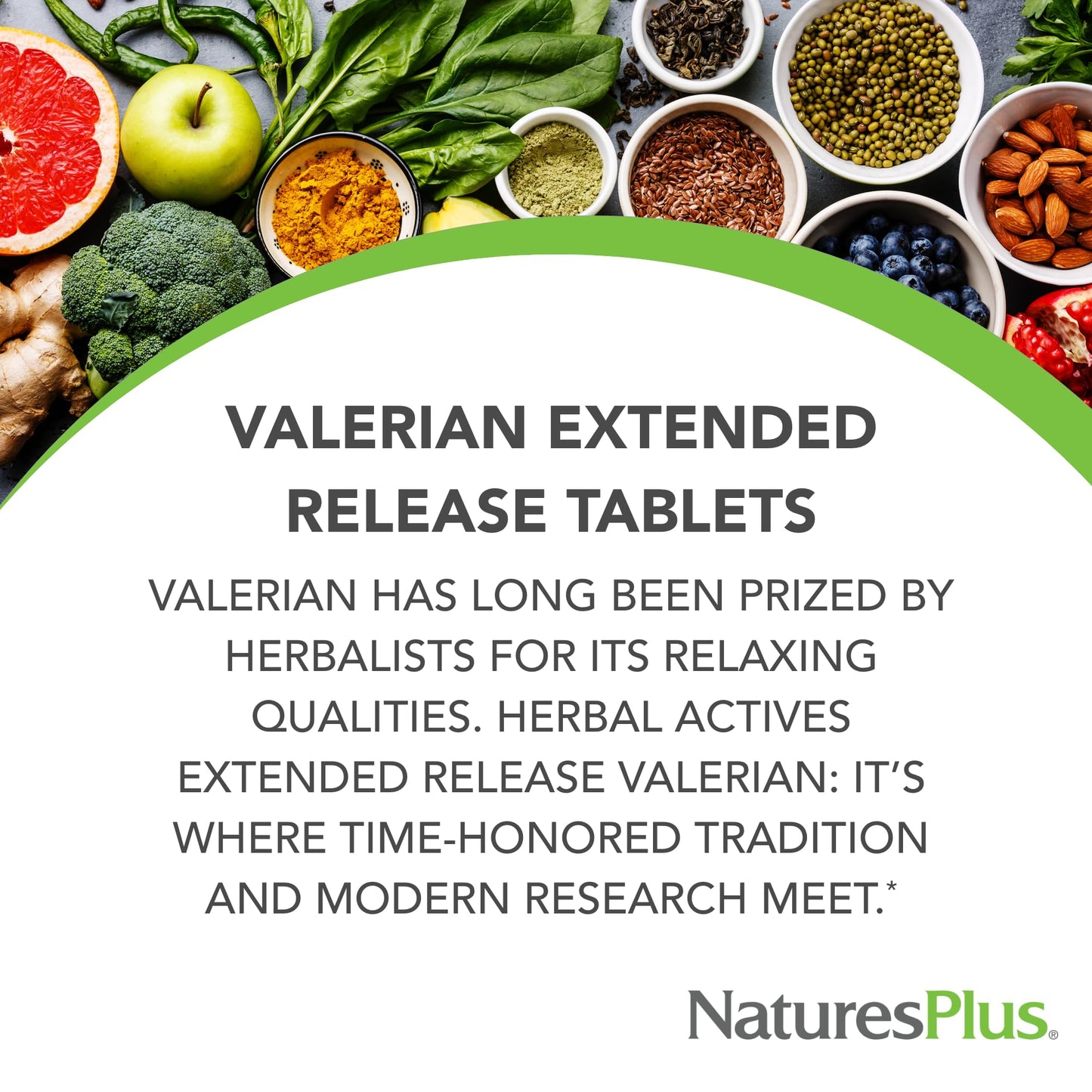 Natures Plus Herbal Actives Valerian Extended Release Tablets – 600 mg, 30 Vegan Tablets