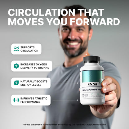 Nature's Pure Blend Nitric Oxide for Men – L-Arginine & L-Citrulline, Circulation & Endurance