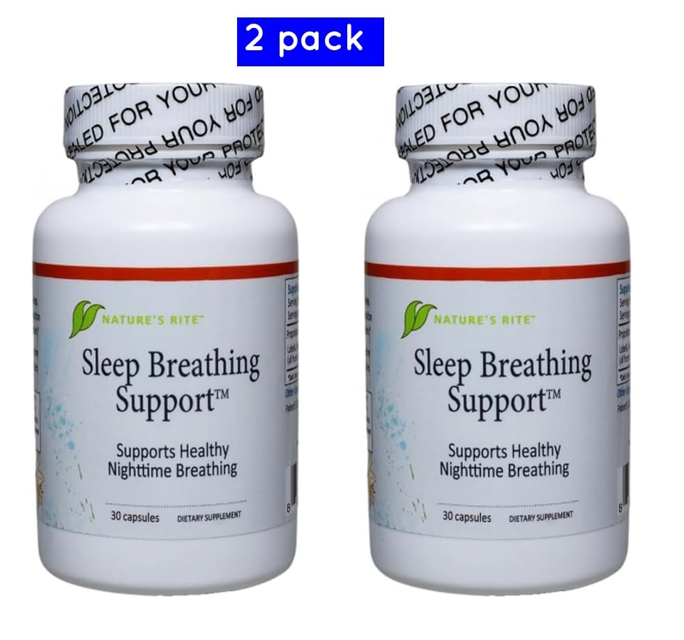 Nature's Rite Sleep Support - All-Natural Herbal Sleep Aid, 30 Capsules, Made in USA – 2 Pack